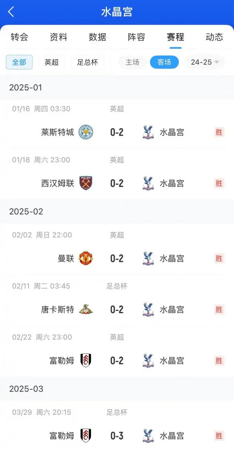 水晶宫近期状态低迷，急需提振士气的简单介绍