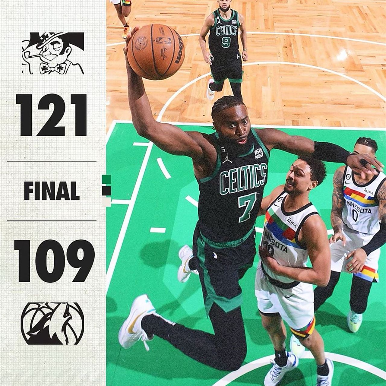 凯尔特人擒森林狼一消光大艳球，伍